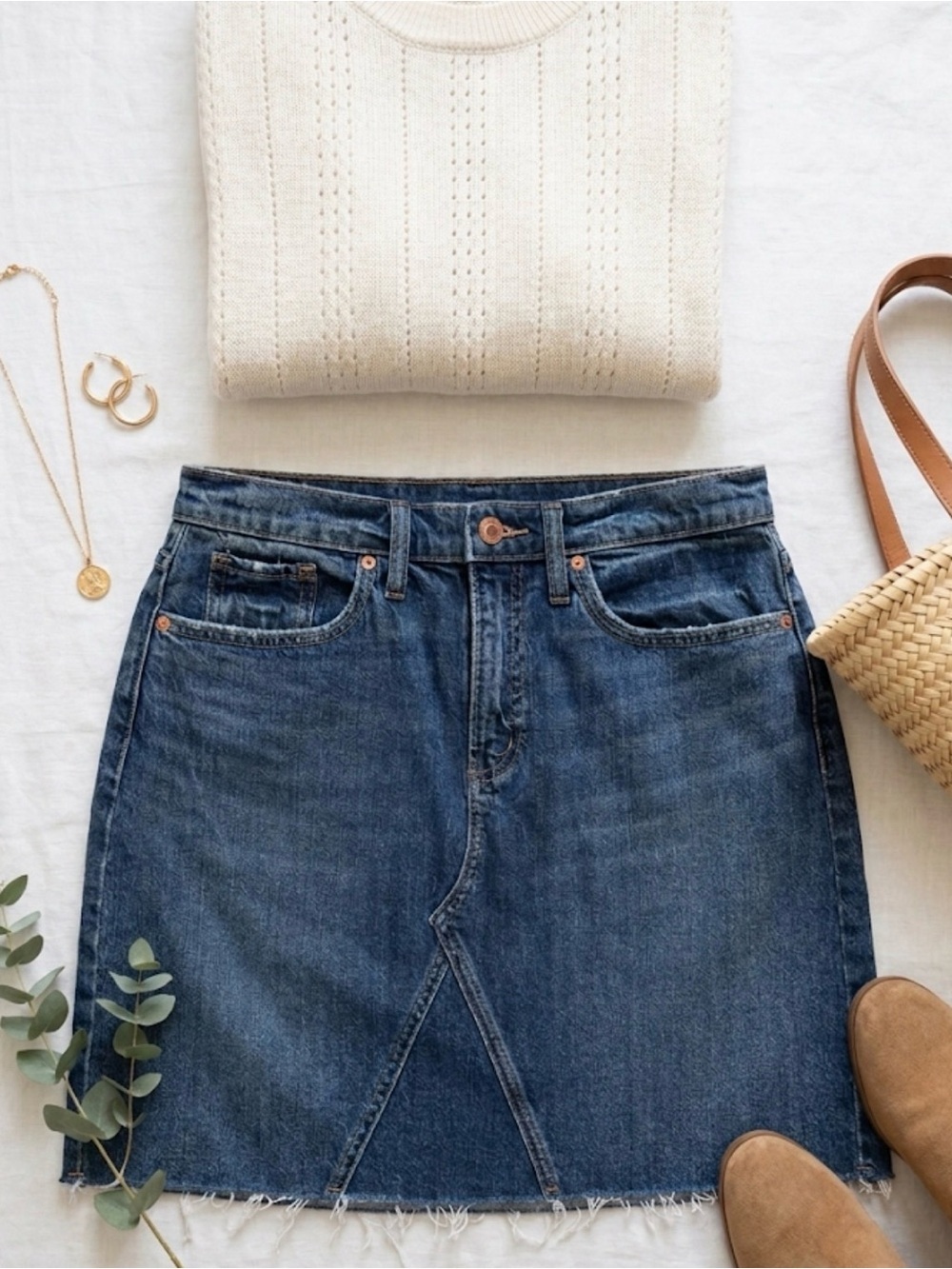 Classic Blue Denim Frisco Mini Skirt